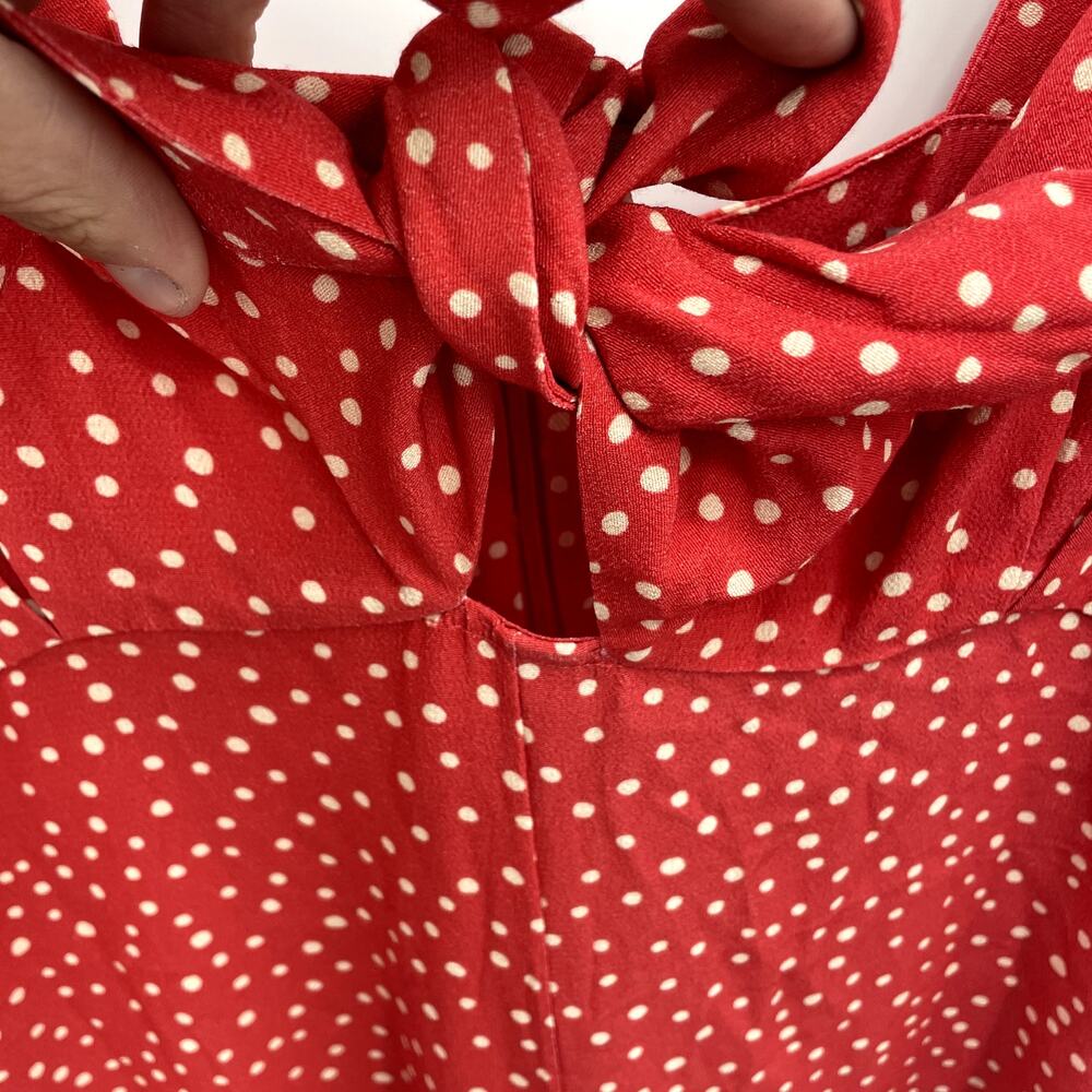 Anthropolgie x Kachel NWT Coral Jordan Polka Dot Jumpsuit // 6 - Picture 6 of 13